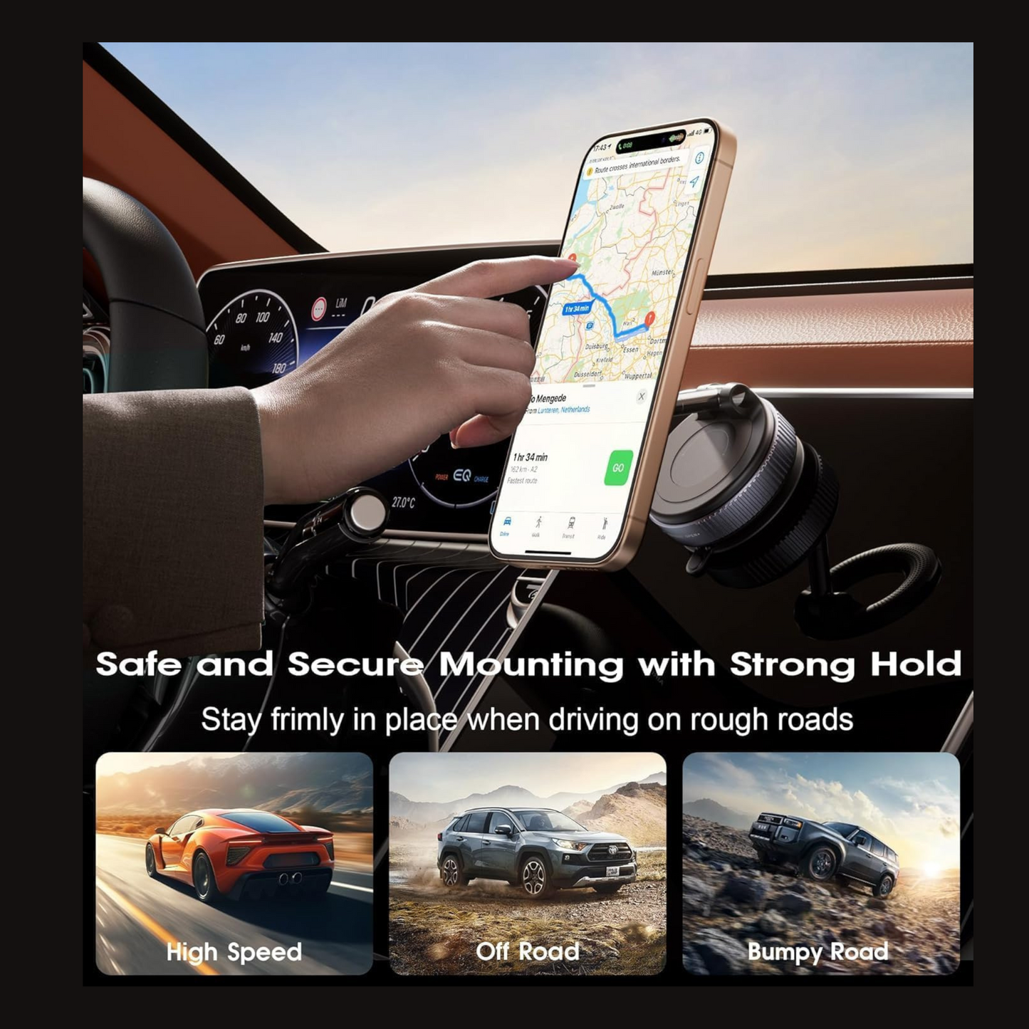 Vacuum Suction Magnetic Phone Holder