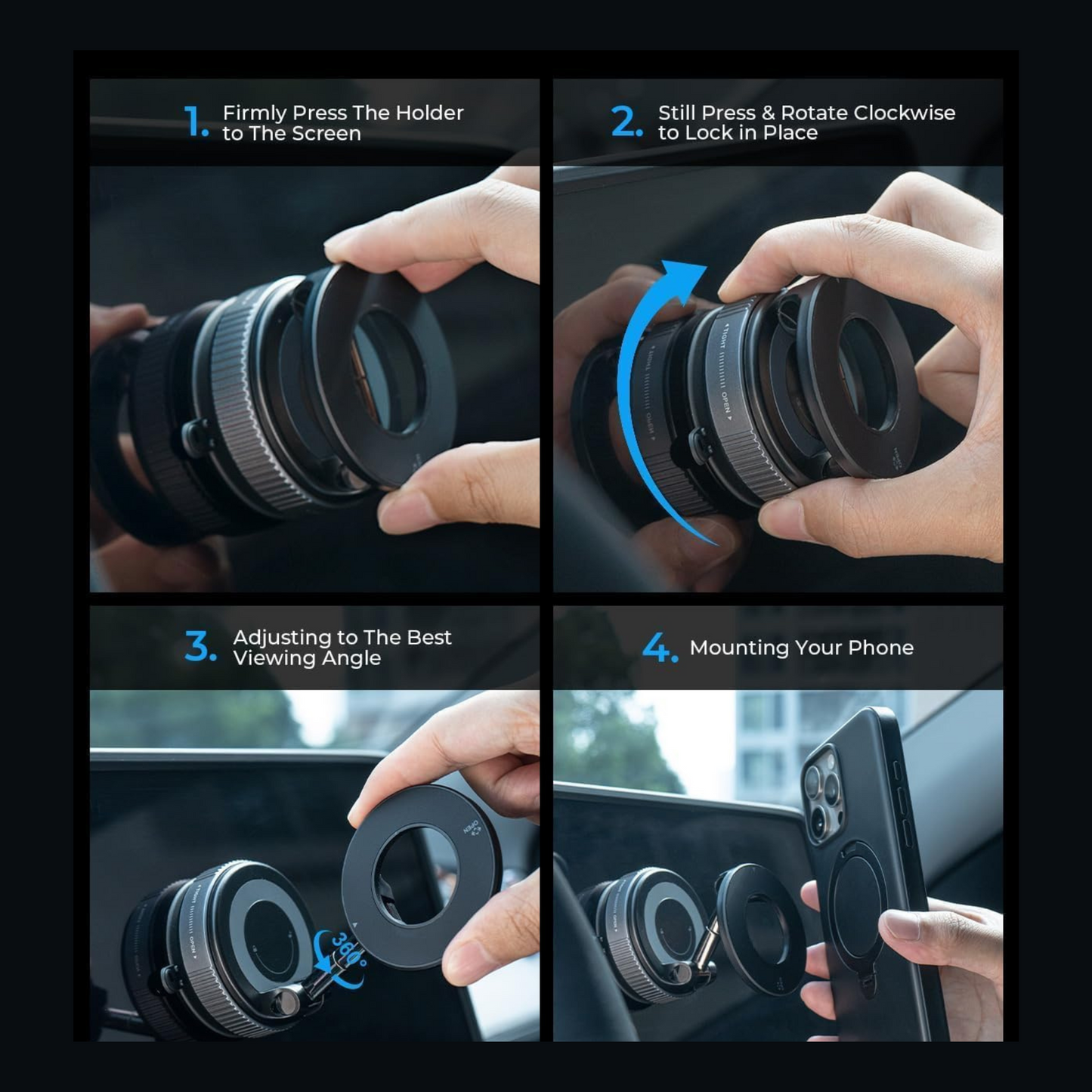 Vacuum Suction Magnetic Phone Holder