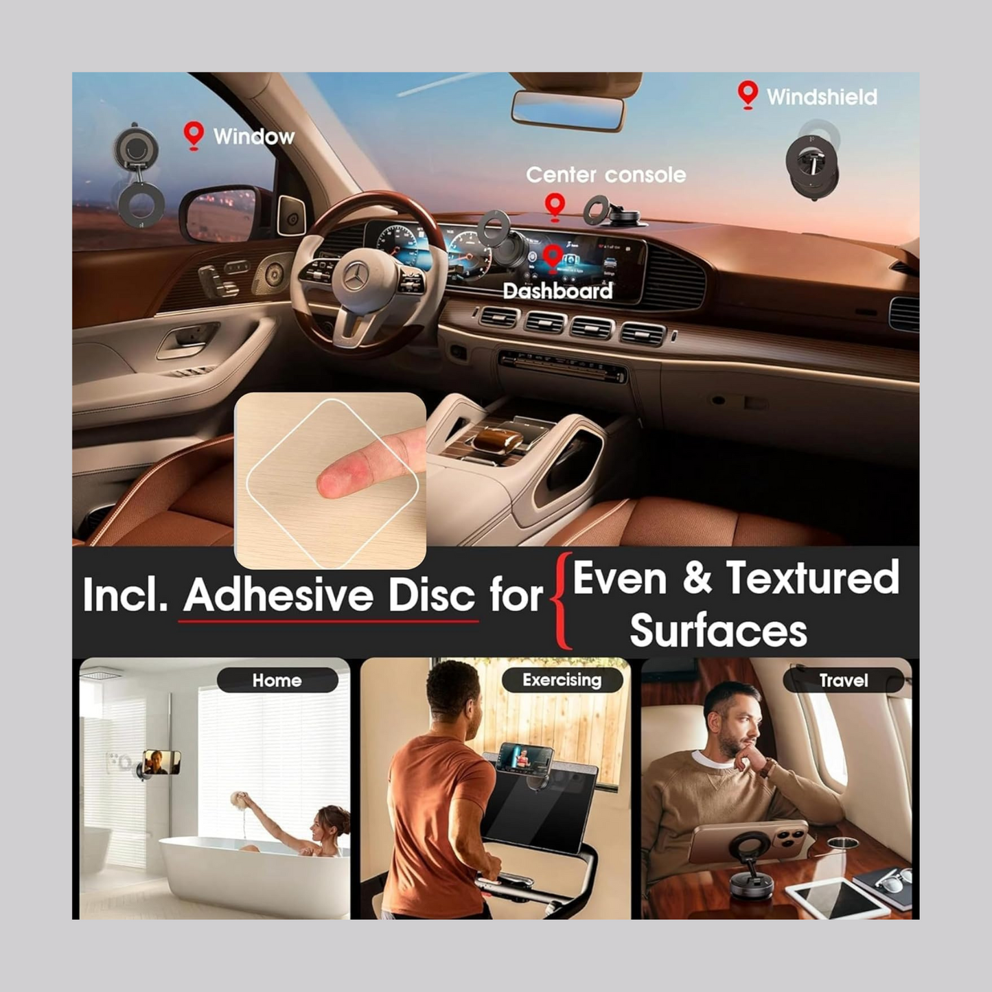 Vacuum Suction Magnetic Phone Holder